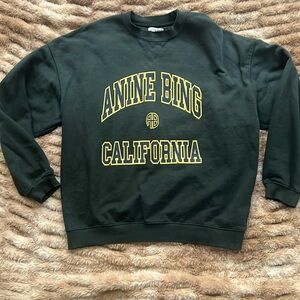 Anine Bing Black and Yellow Crew Neck Sweater